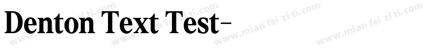 Denton Text Test字体转换